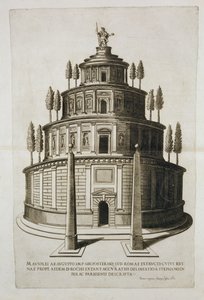 Il Mausoleo di Augusto e della sua famiglia a Roma, inciso da Antoine Lafrery, 1575 da Etienne Duperac